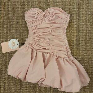 Elegant Pink Asymmetrical Dress
